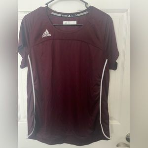 Adidas Athletic T-shirt Activewear Burgundy Size XL